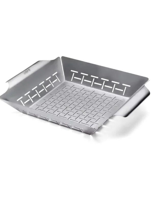 Weber Deluxe Grilling Basket 6434 – Sebze & Küçük Parça Izgara Sepeti Paslanmaz Çelik Tel - 1