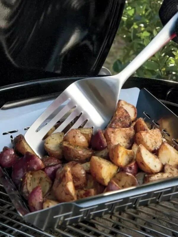 Weber Deluxe Grilling Basket 6434 – Sebze & Küçük Parça Izgara Sepeti Paslanmaz Çelik Tel - 3